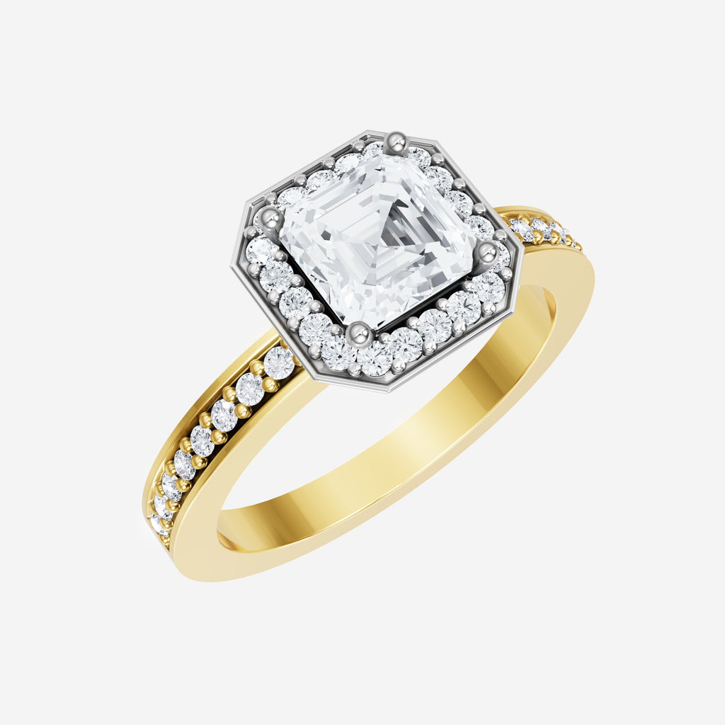 Anillo de flores atemporal de Asscher