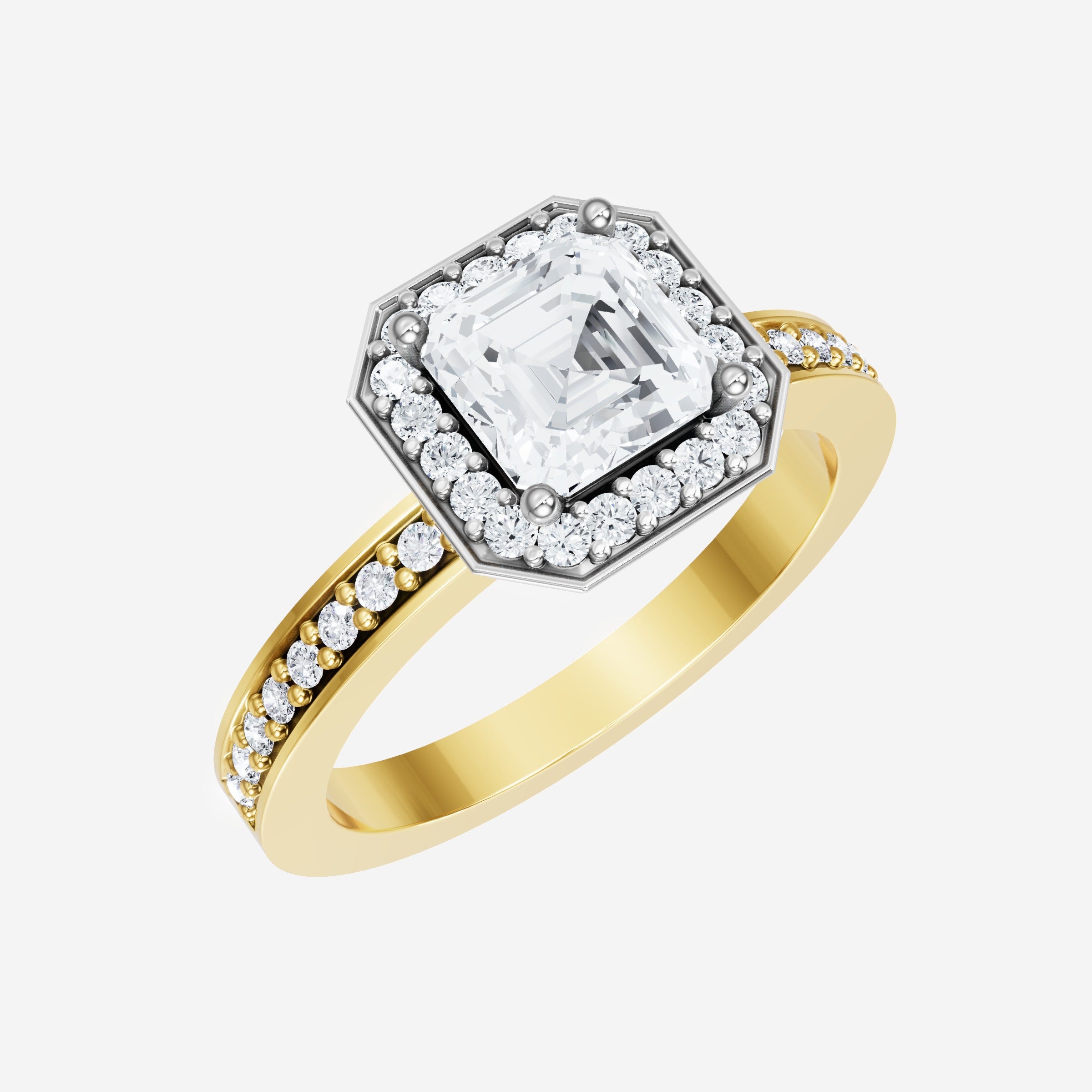 Anillo de flores atemporal de Asscher