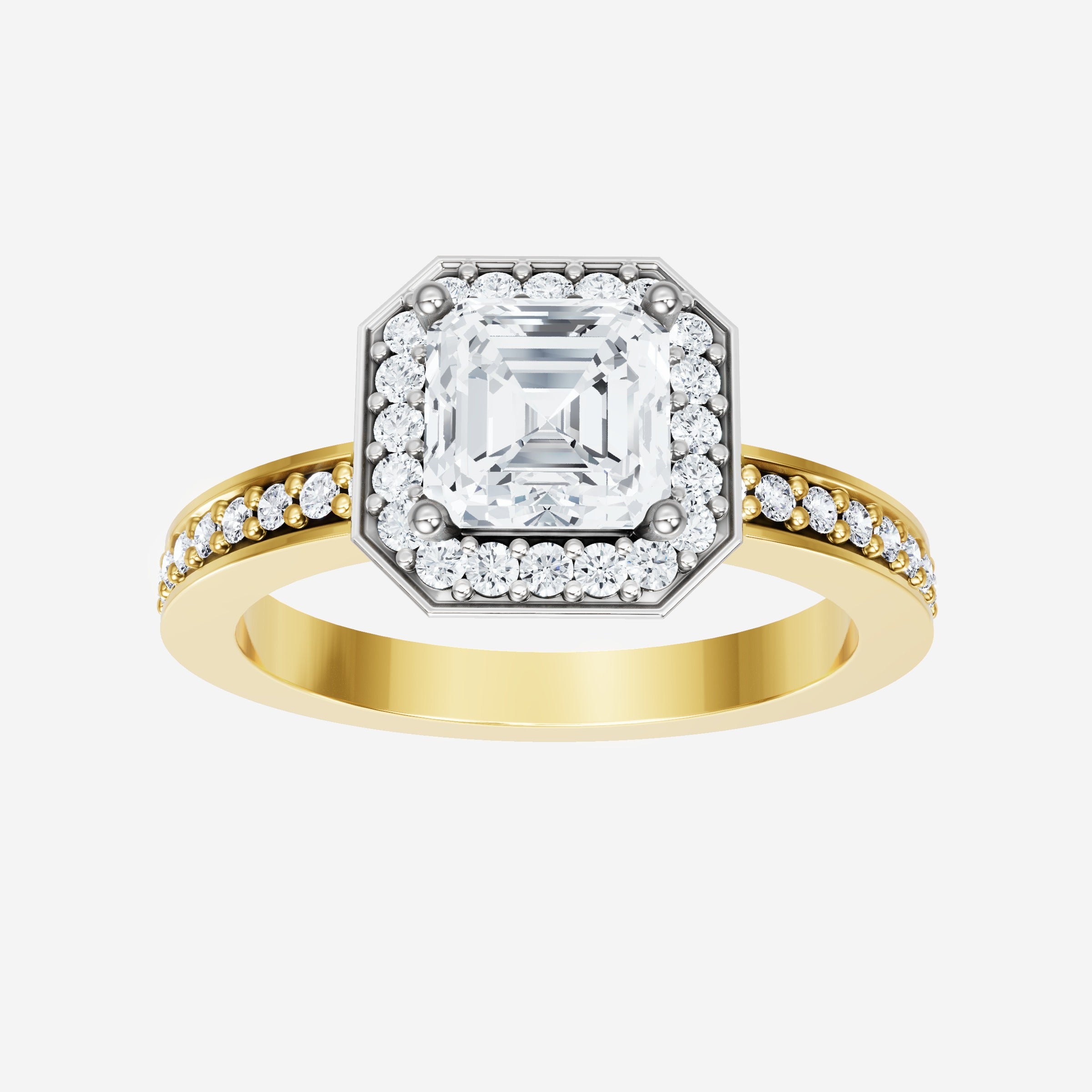 Anillo de flores atemporal de Asscher