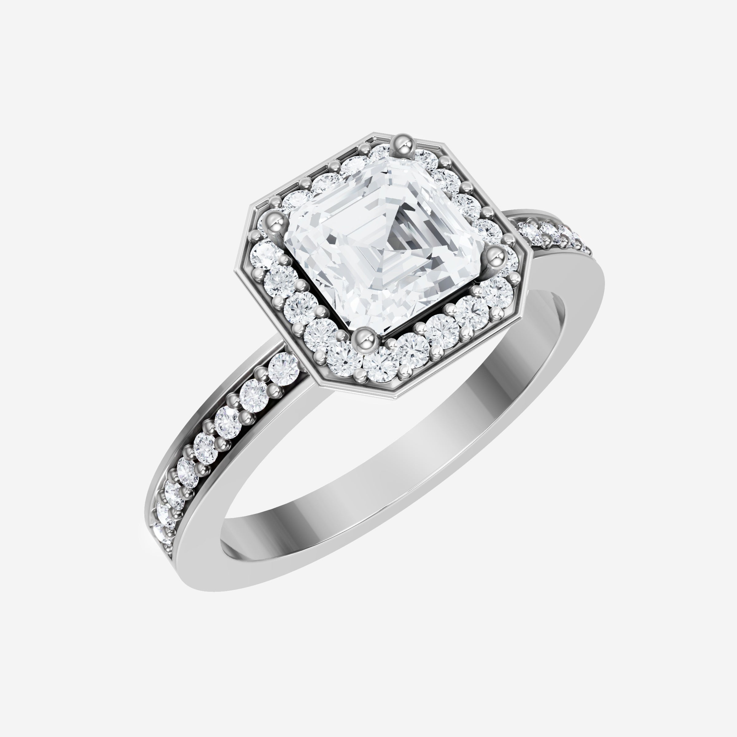 Anillo de flores atemporal de Asscher