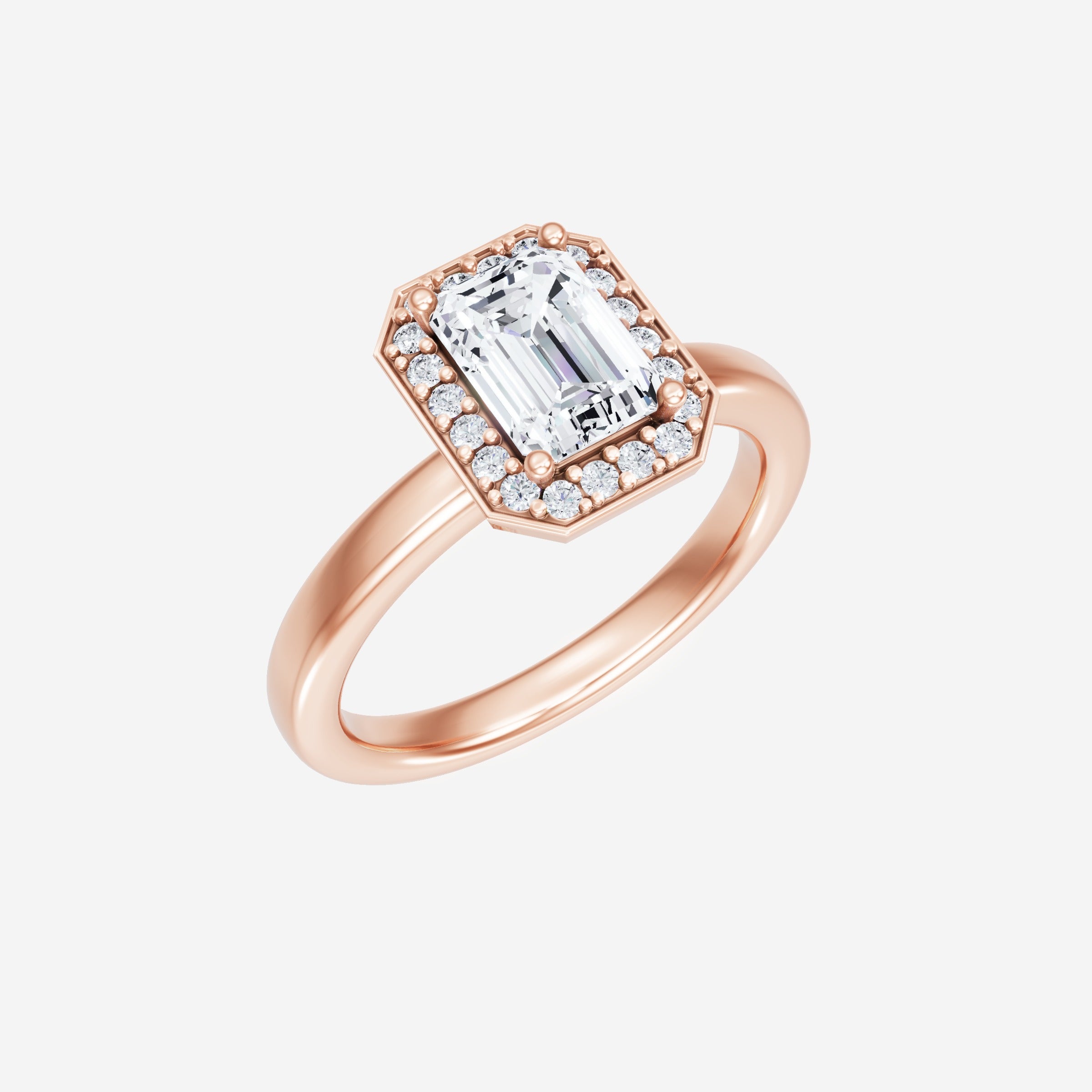 Anillo de esplendor brillante esmeralda