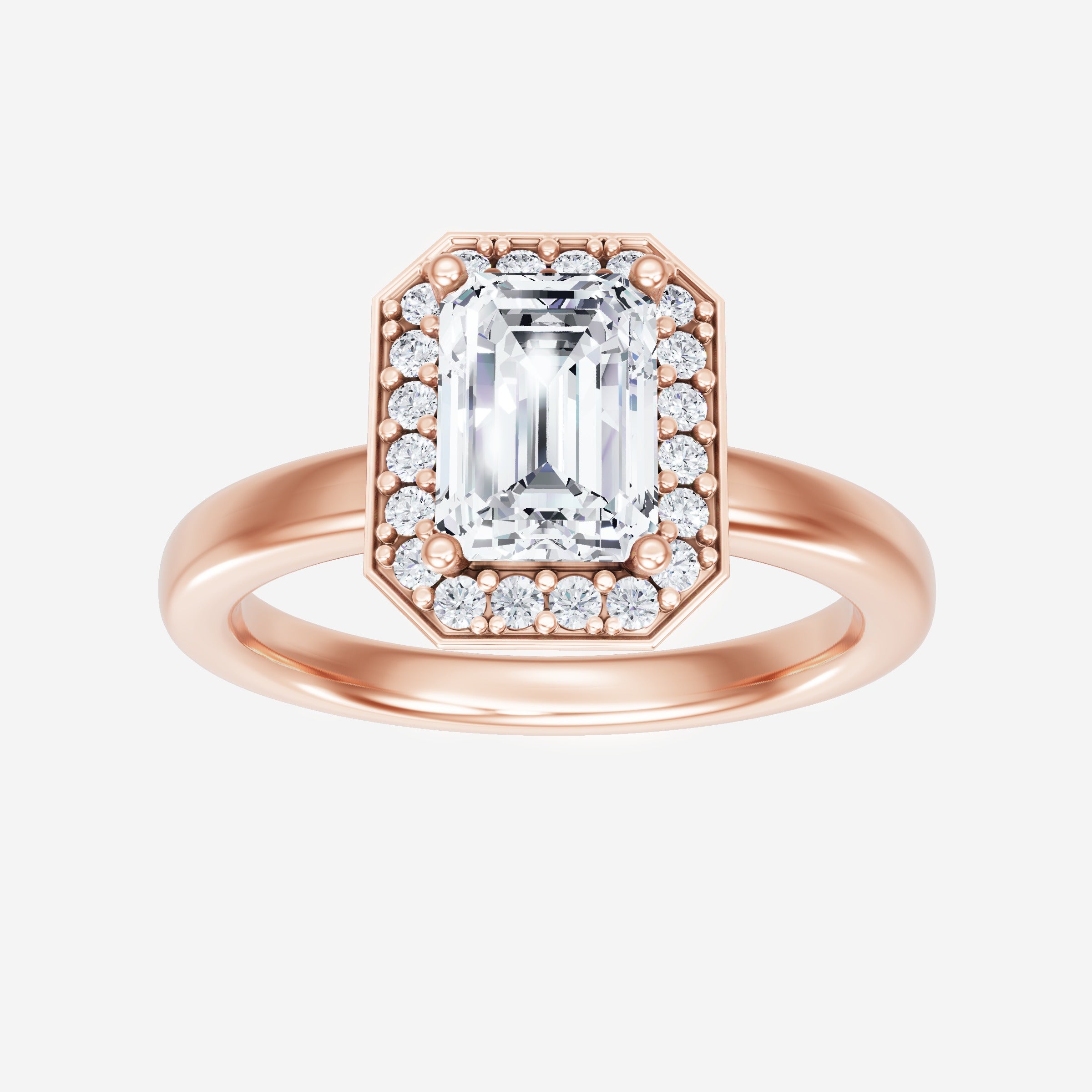 Anillo de esplendor brillante esmeralda