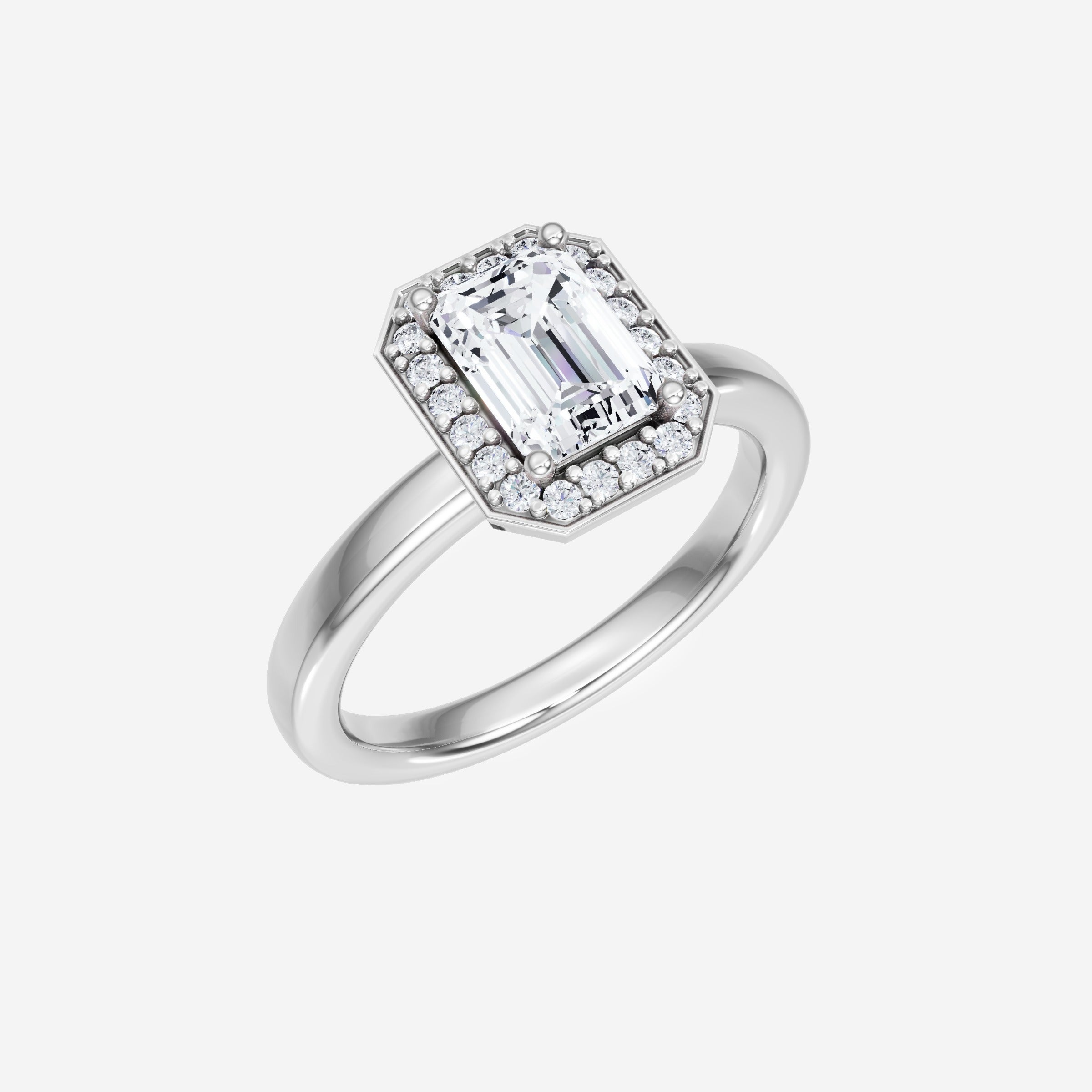 Anillo de esplendor brillante esmeralda