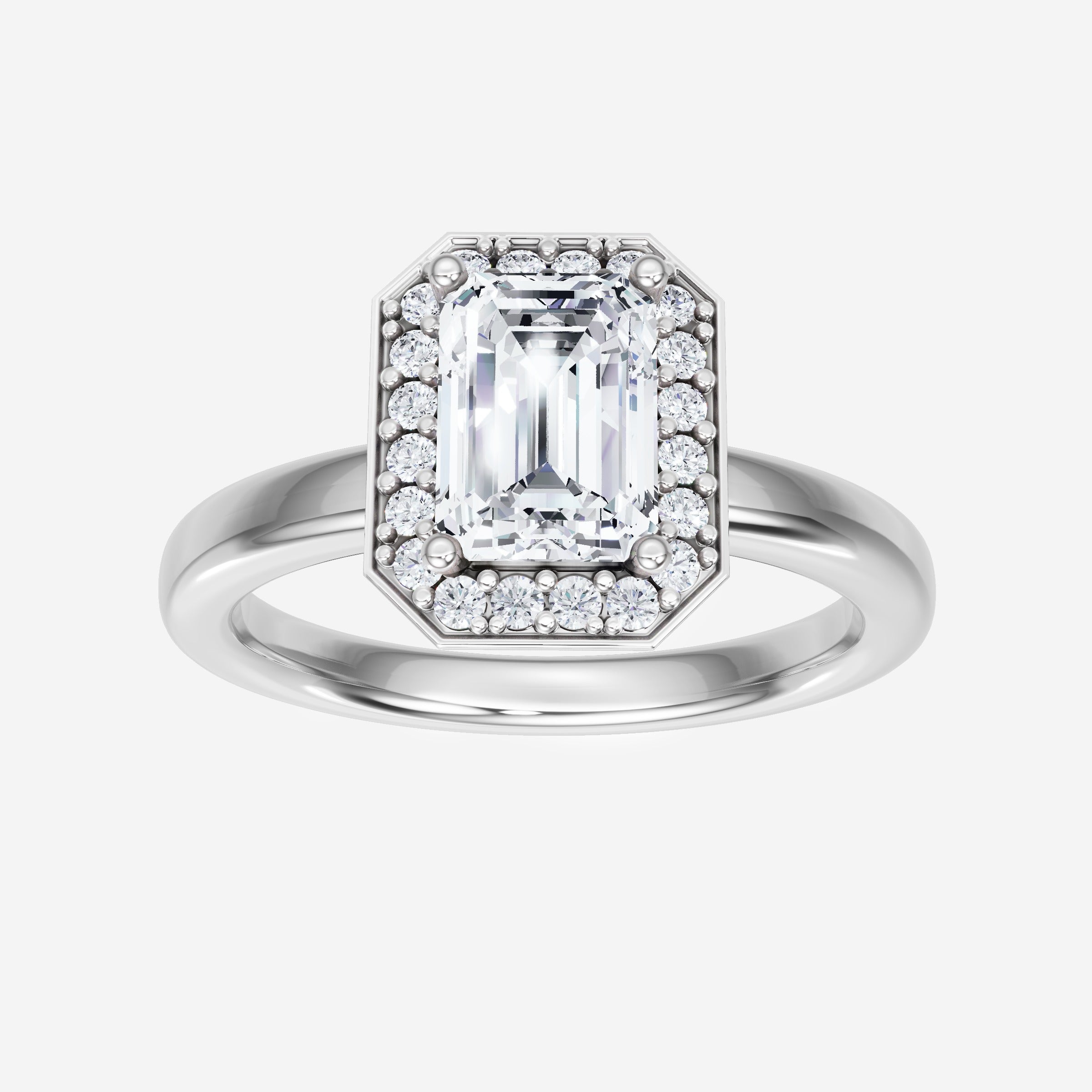 Anillo de esplendor brillante esmeralda