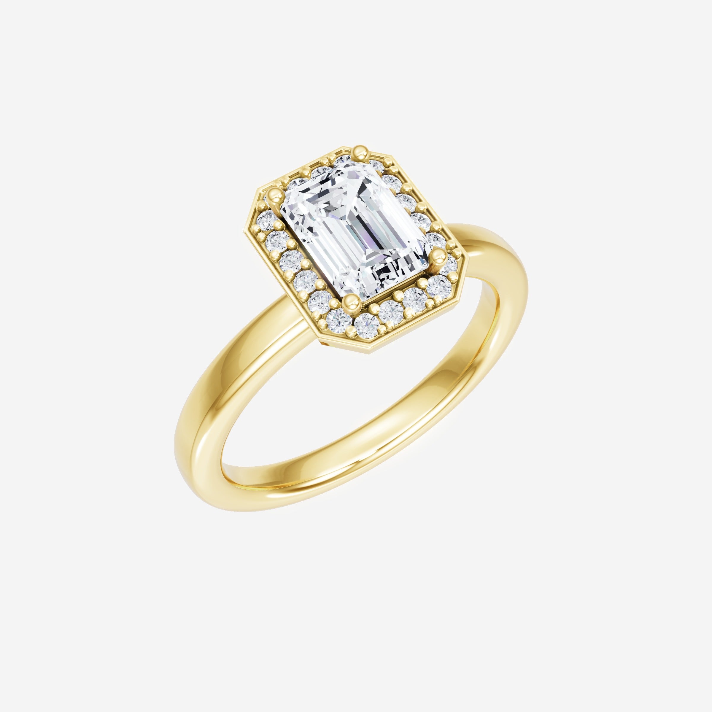 Anillo de esplendor brillante esmeralda