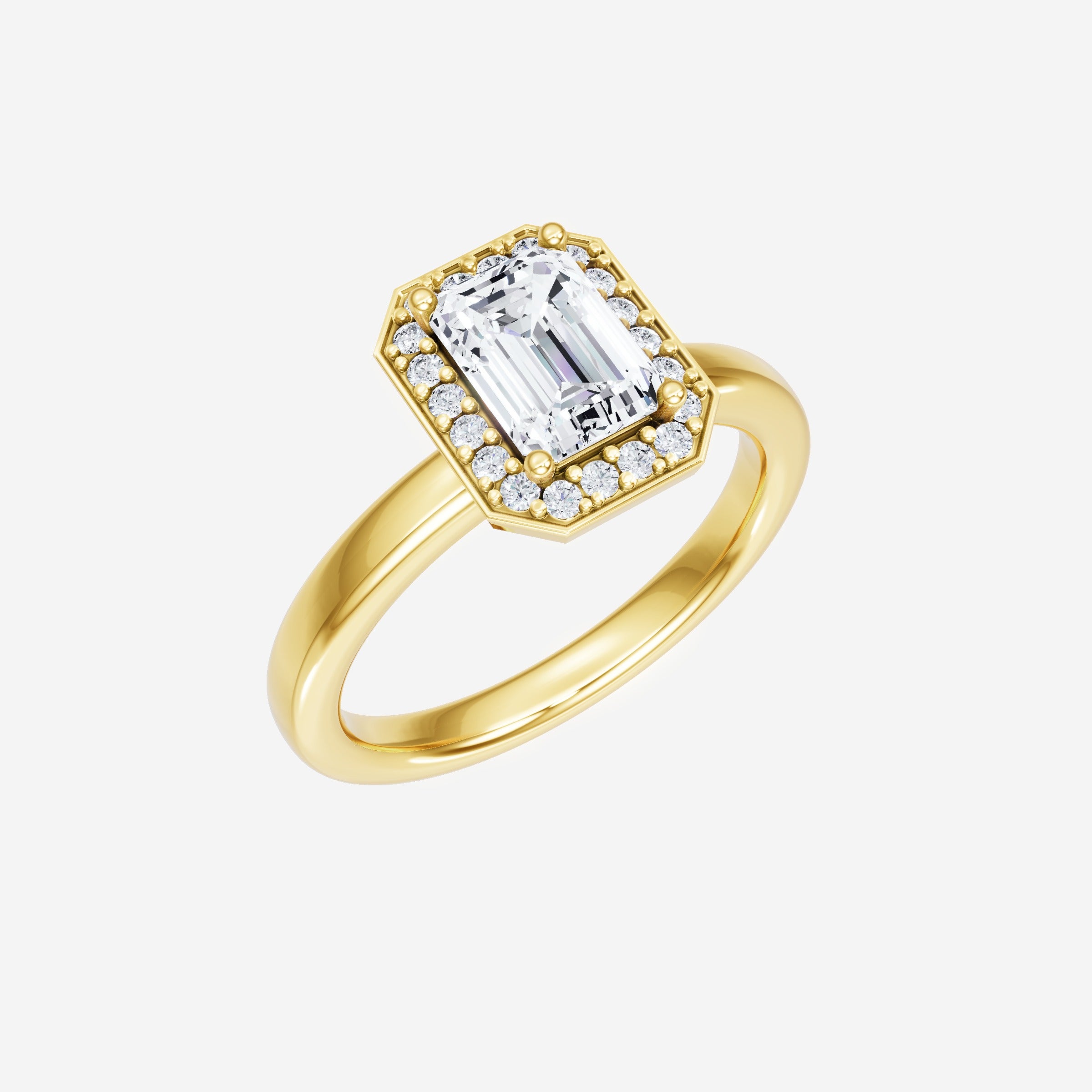 Anillo de esplendor brillante esmeralda