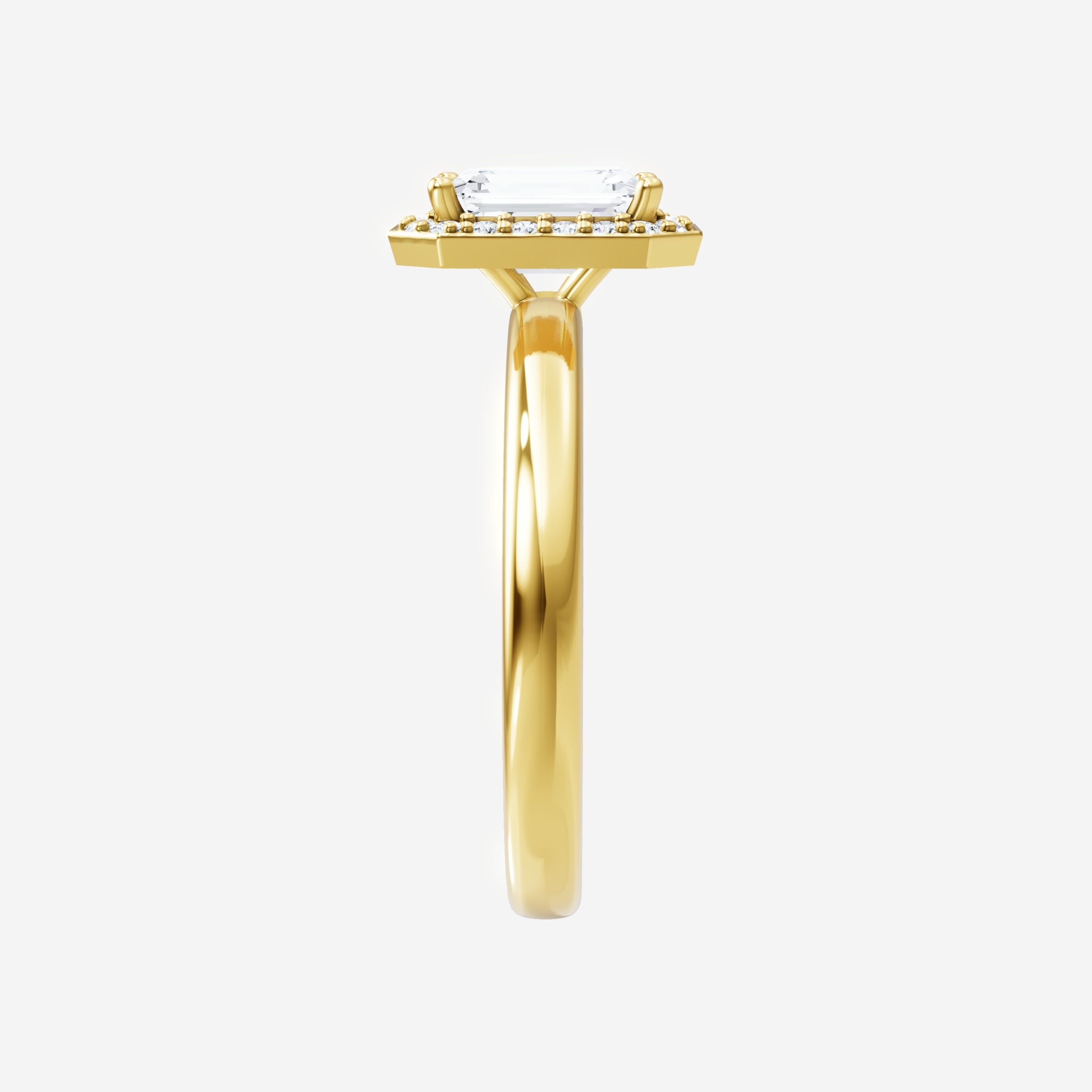 Anillo de esplendor brillante esmeralda