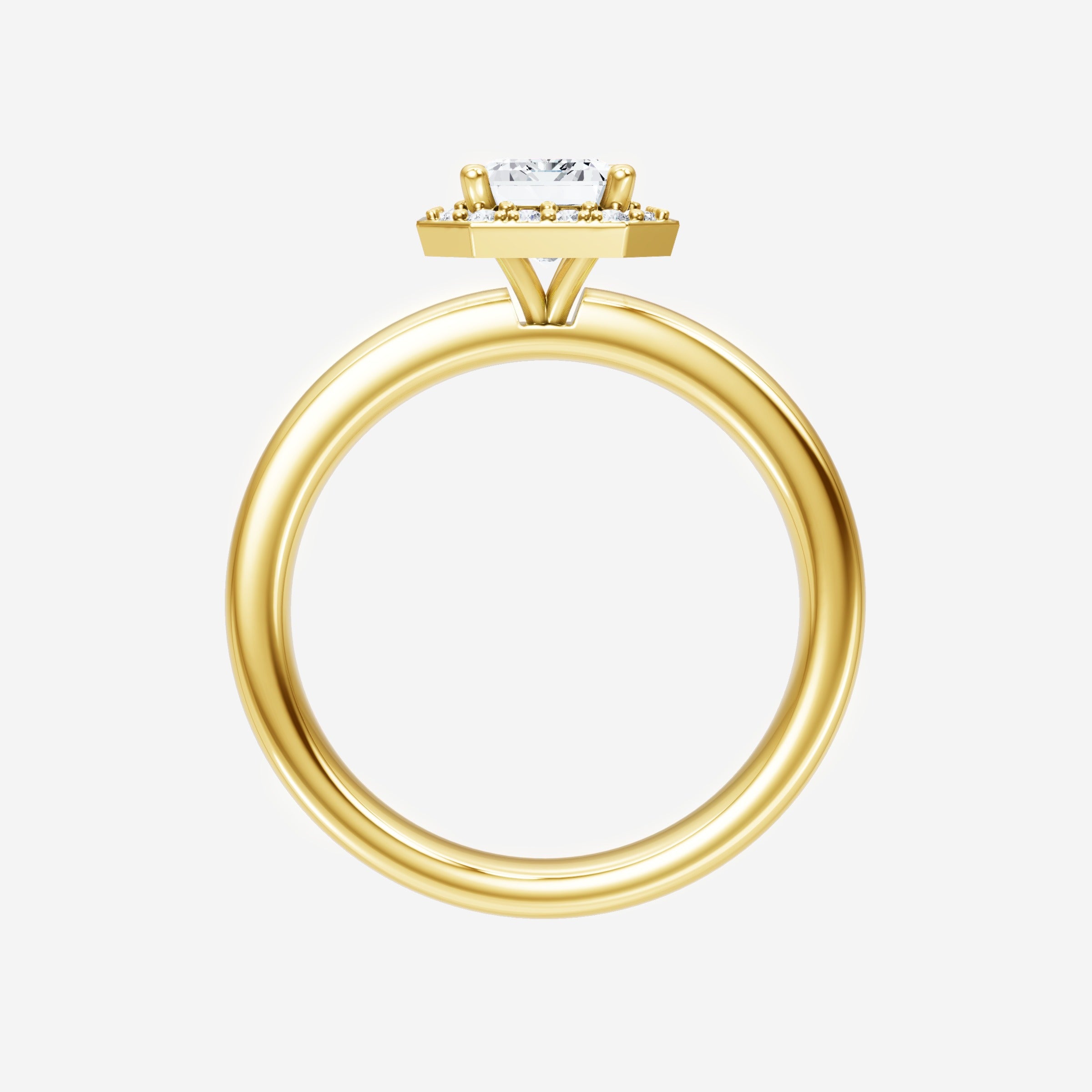 Anillo de esplendor brillante esmeralda