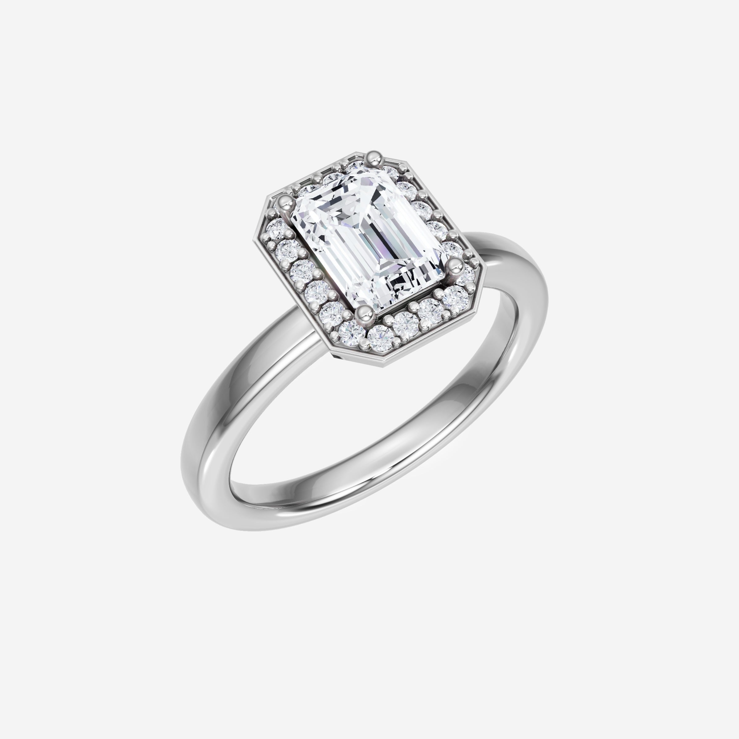 Anillo de esplendor brillante esmeralda