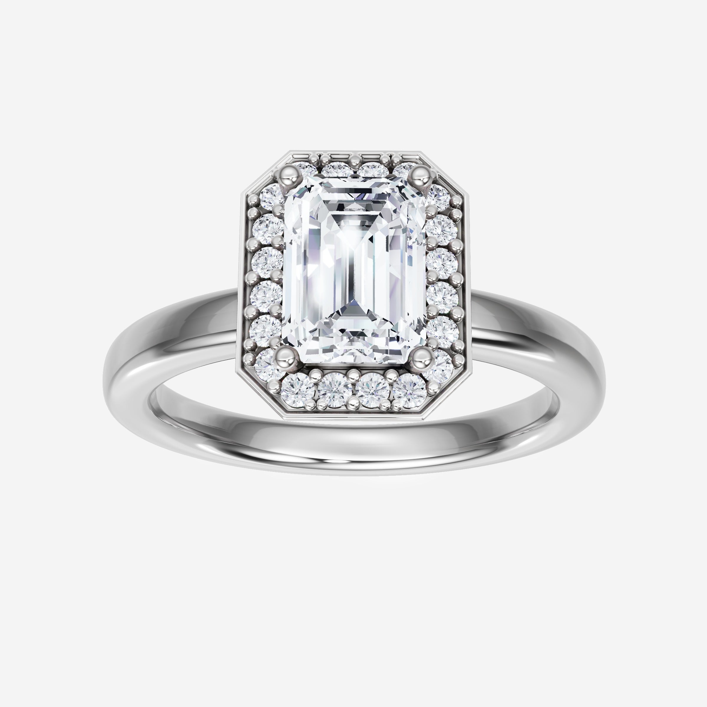 Anillo de esplendor brillante esmeralda