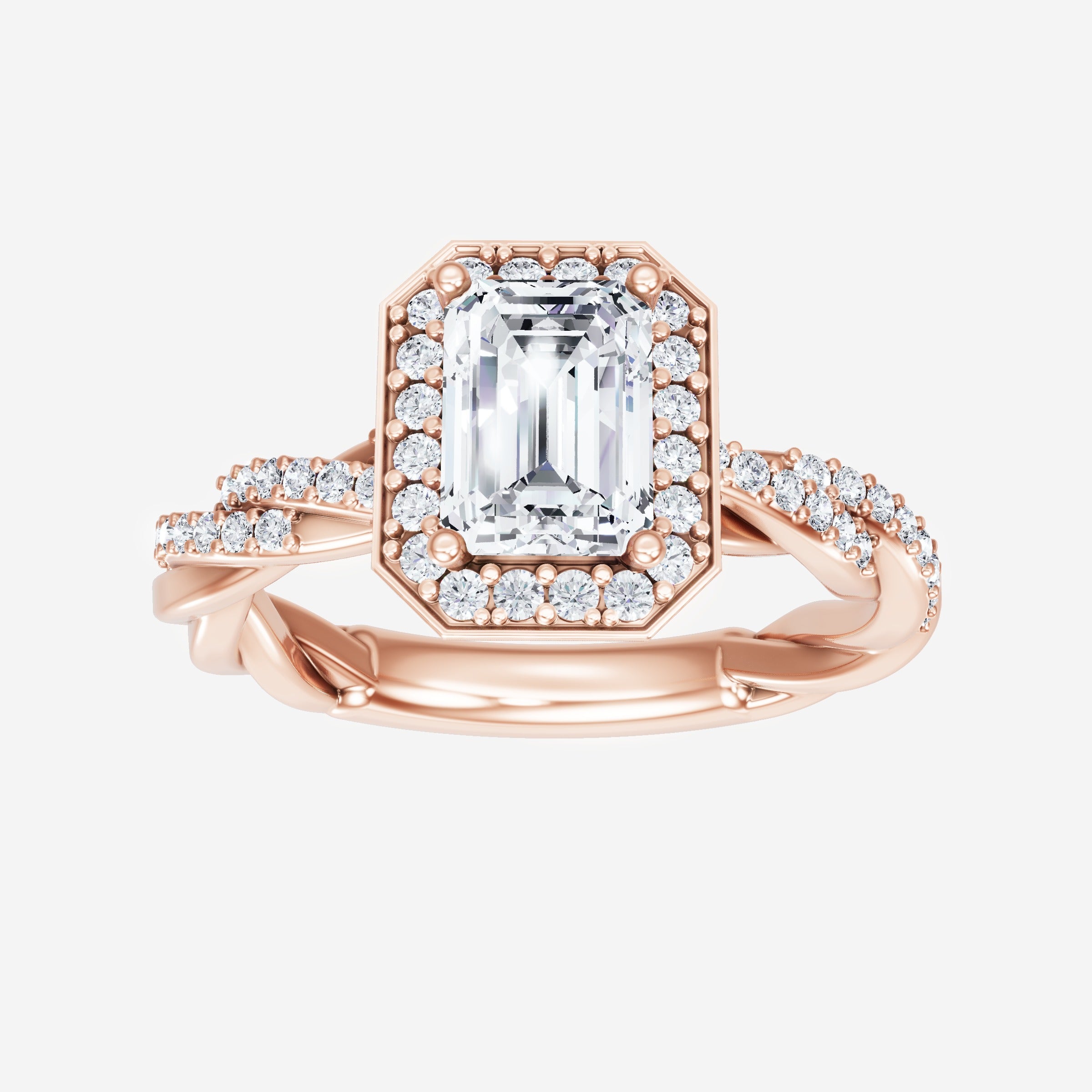 Anillo de esplendor brillante esmeralda