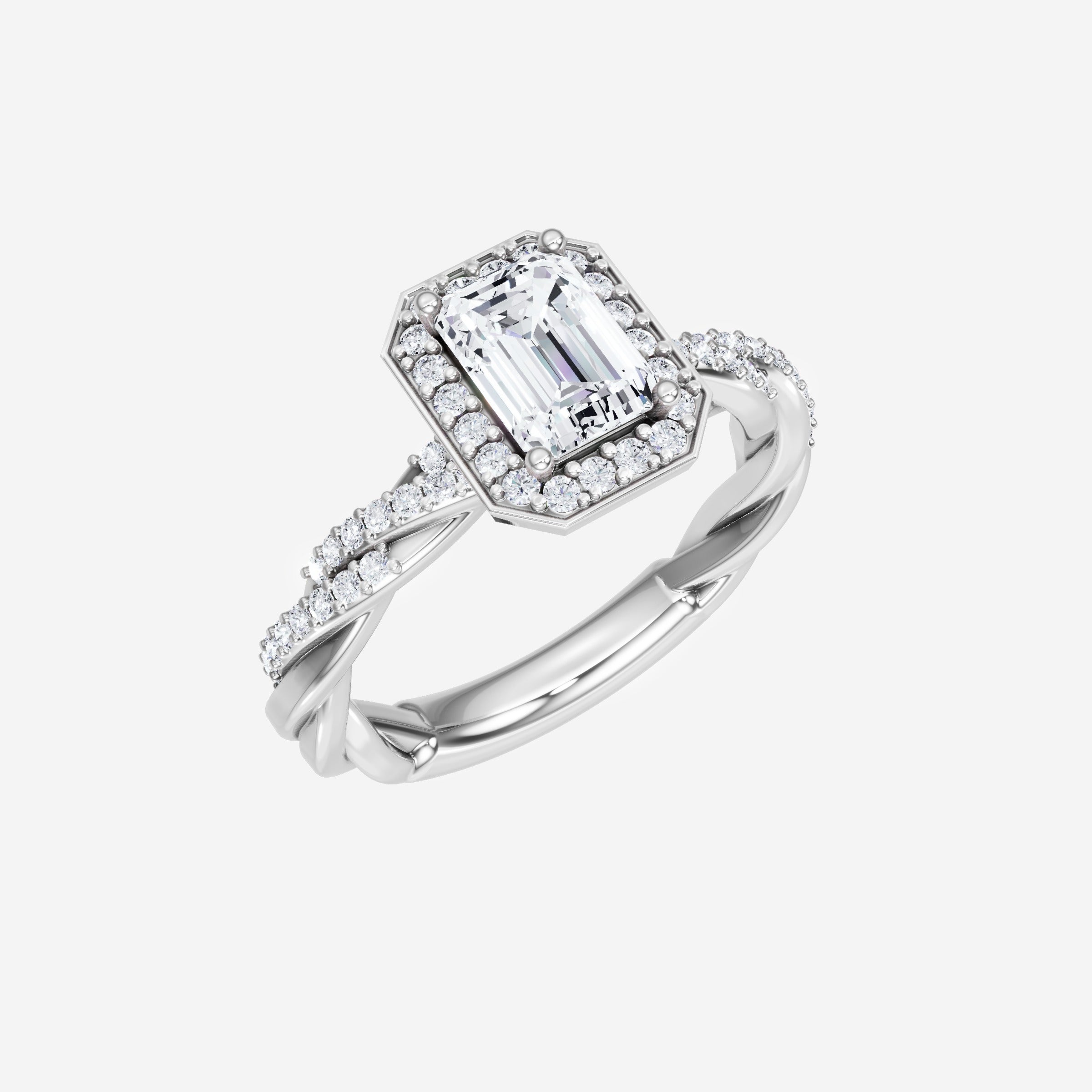 Anillo de esplendor brillante esmeralda