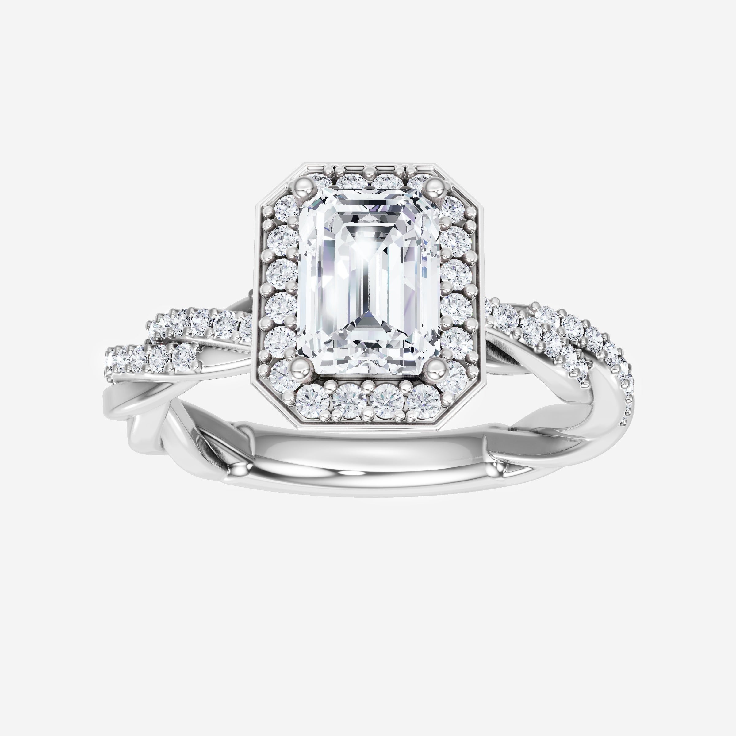 Anillo de esplendor brillante esmeralda