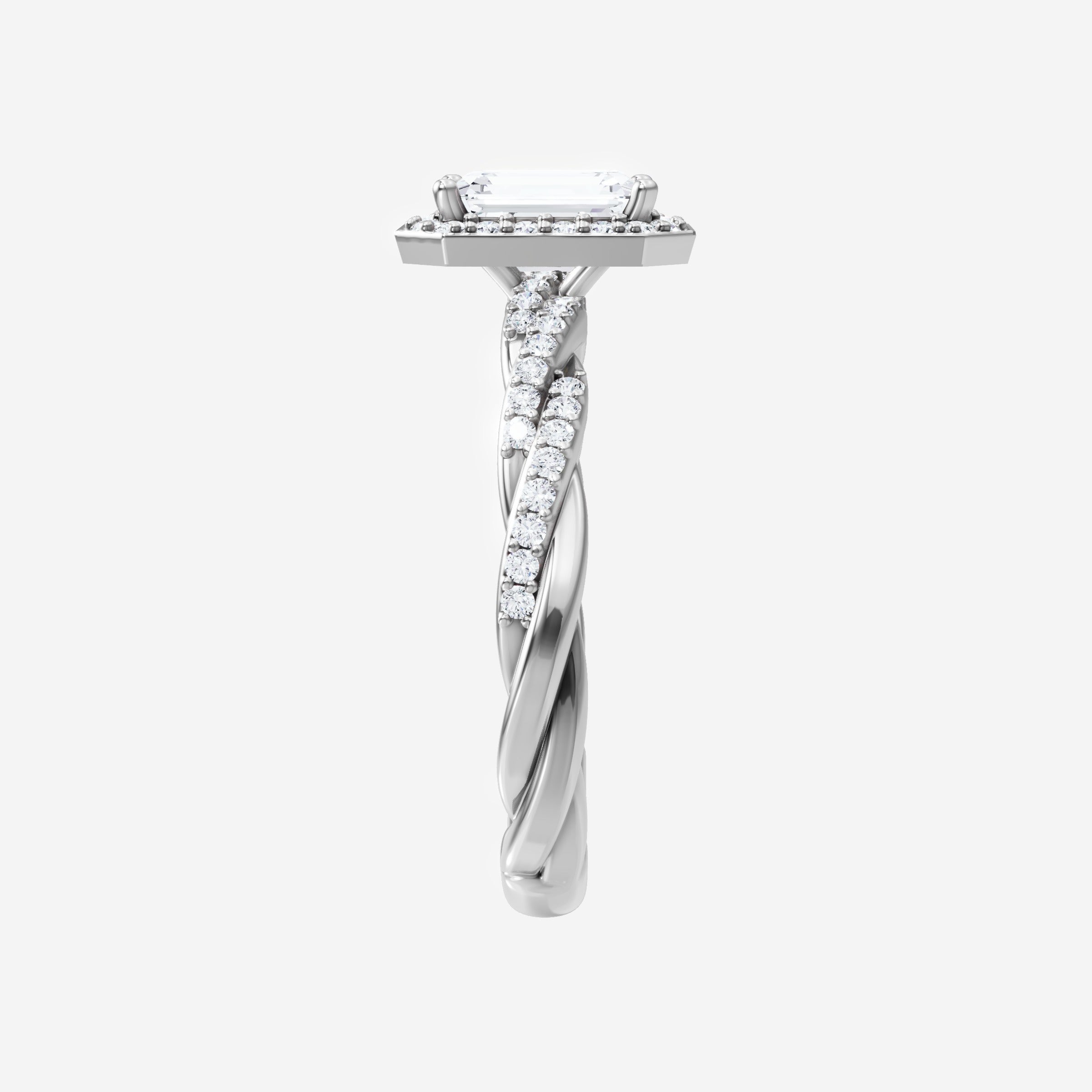 Anillo de esplendor brillante esmeralda