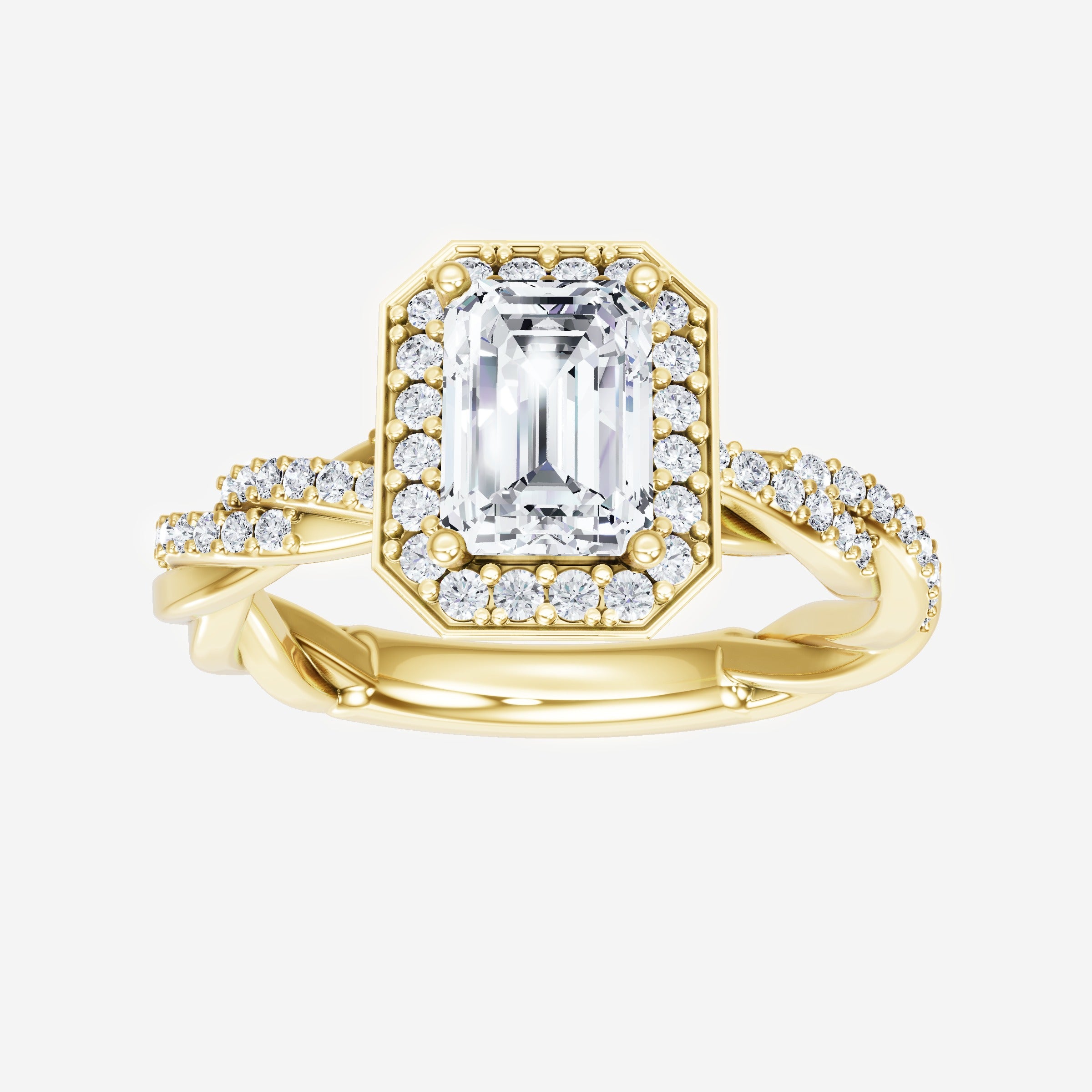 Anillo de esplendor brillante esmeralda