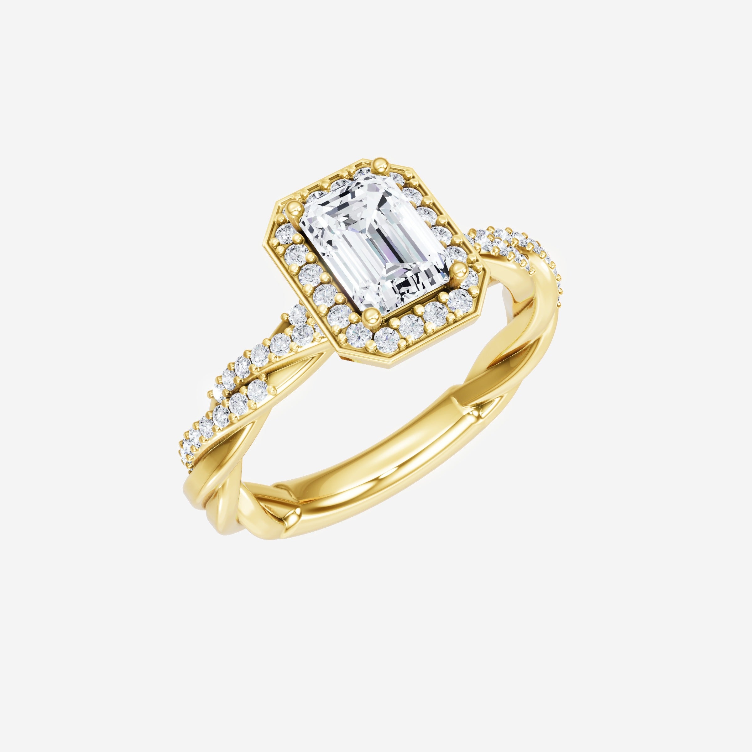 Anillo de esplendor brillante esmeralda