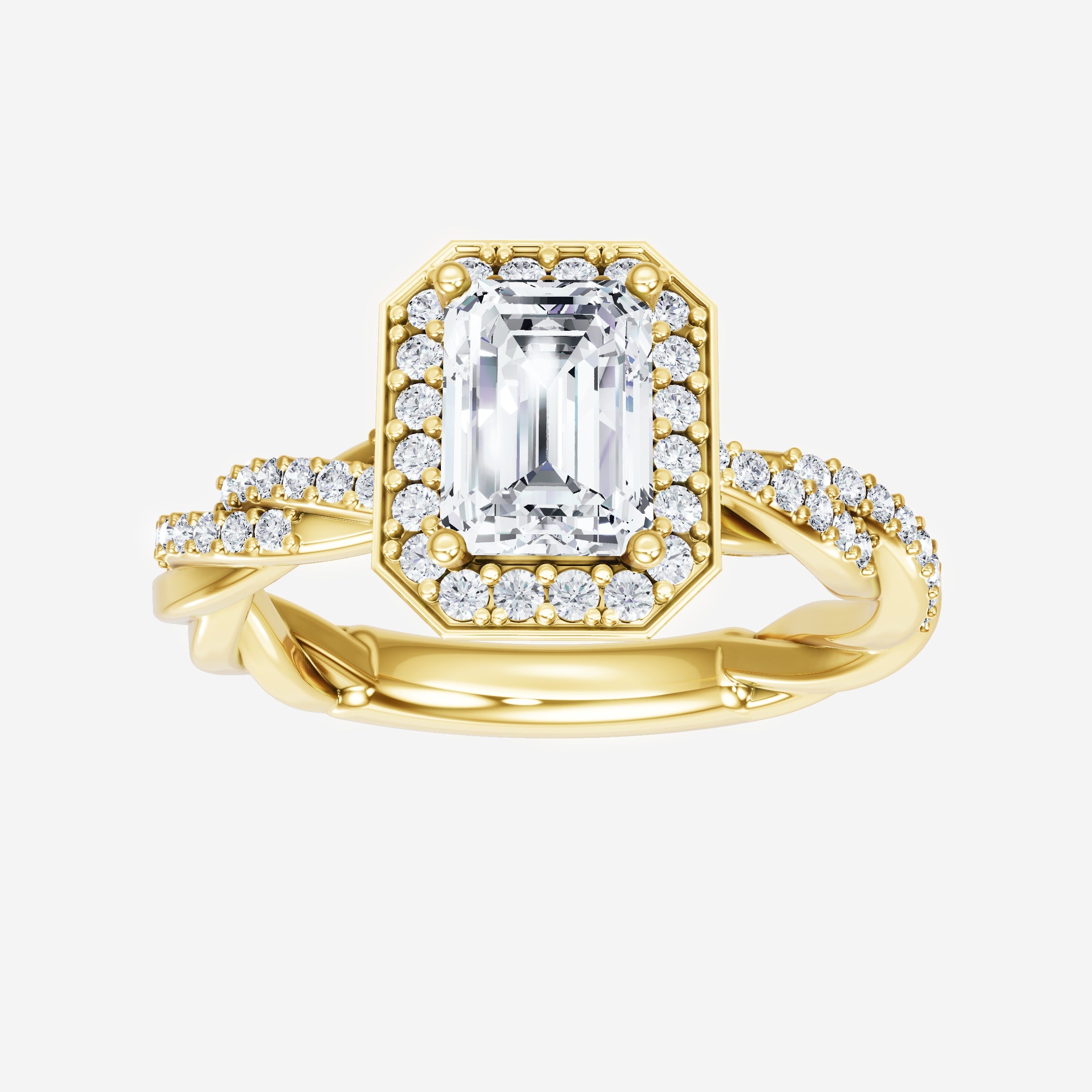 Anillo de esplendor brillante esmeralda