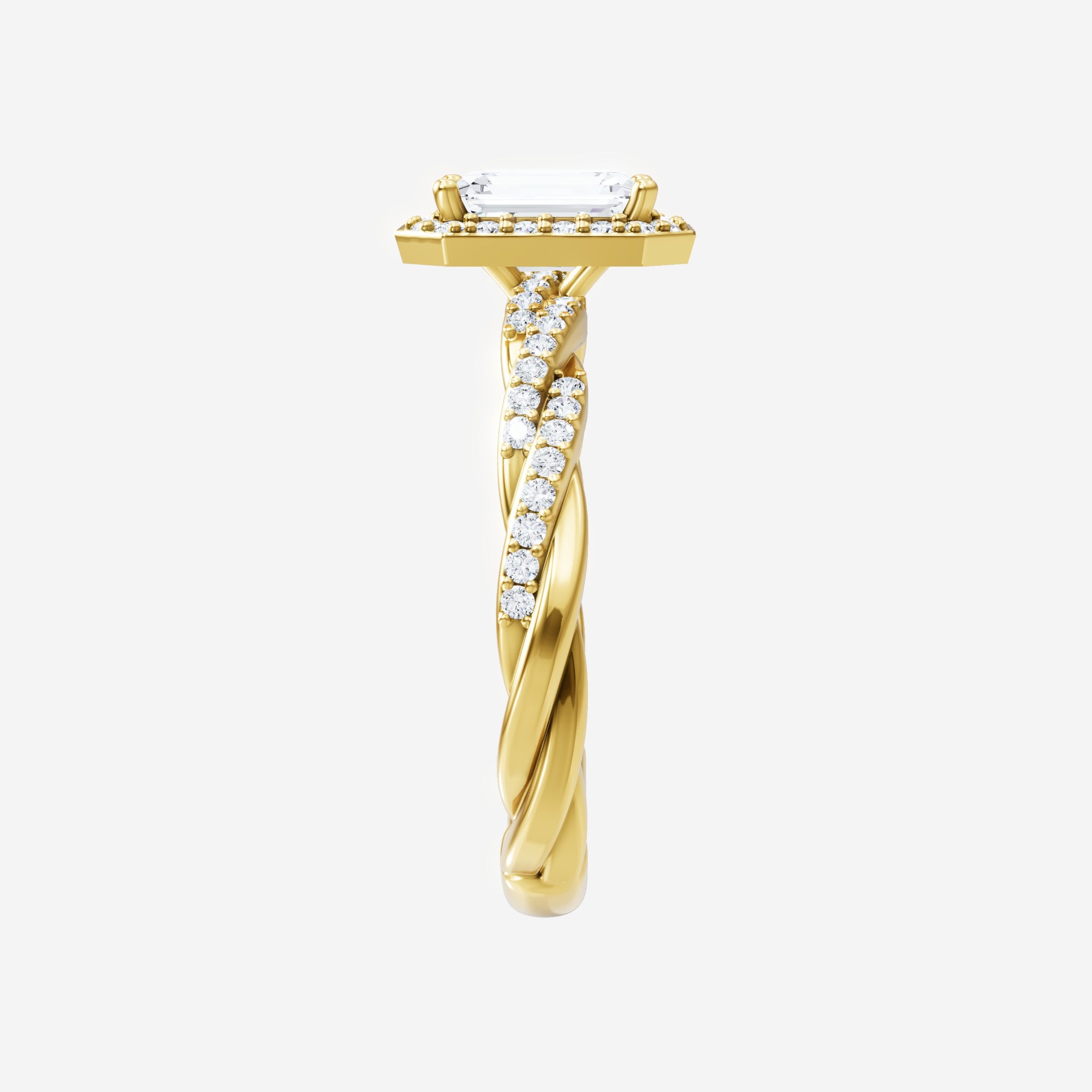 Anillo de esplendor brillante esmeralda