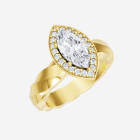 2CT Marquise Twinkling Shadows Lab Grown Diamond Halo Ring
