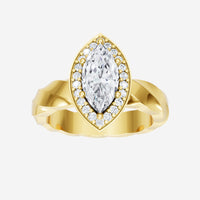 2CT Marquise Twinkling Shadows Lab Grown Diamond Halo Ring