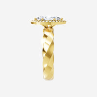 2CT Marquise Twinkling Shadows Lab Grown Diamond Halo Ring