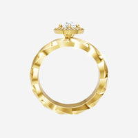 2CT Marquise Twinkling Shadows Lab Grown Diamond Halo Ring