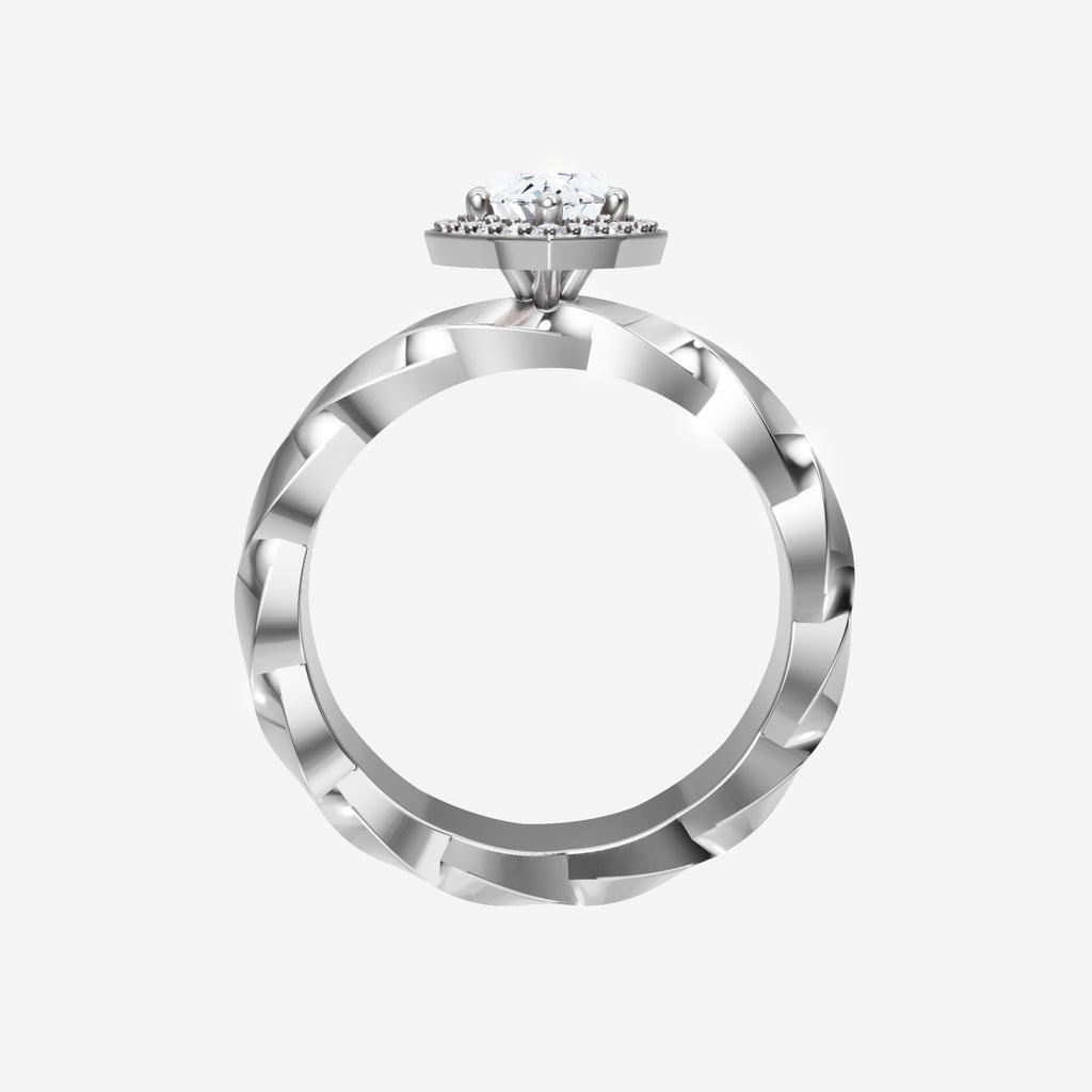 2CT Marquise Twinkling Shadows Lab Grown Diamond Halo Ring