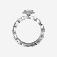 2CT Marquise Twinkling Shadows Lab Grown Diamond Halo Ring