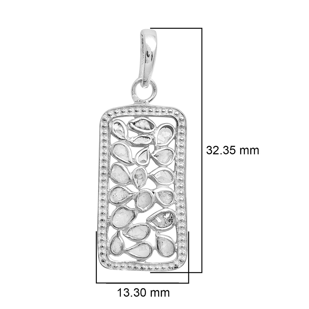 1.00ct Natural Polki Diamond Pendant