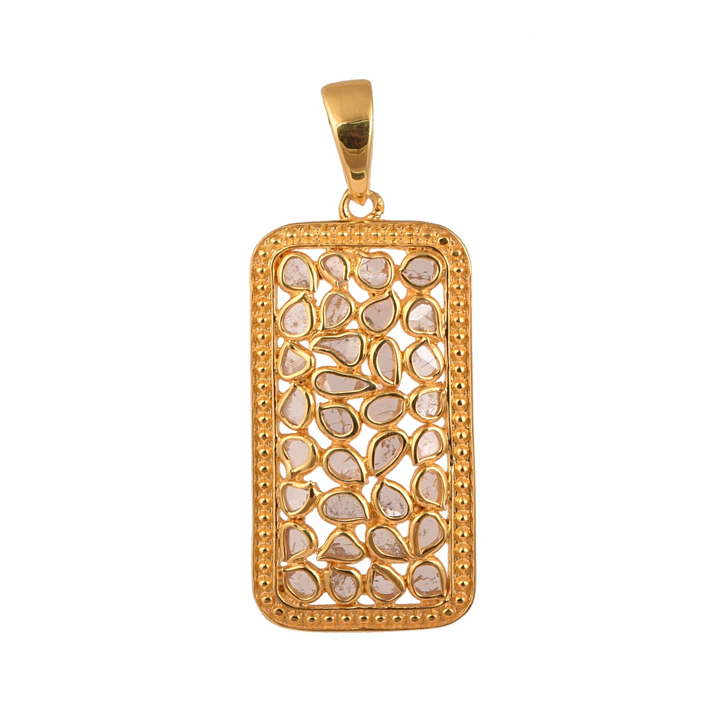 Colgante de diamante Polki natural de 1,00 ct