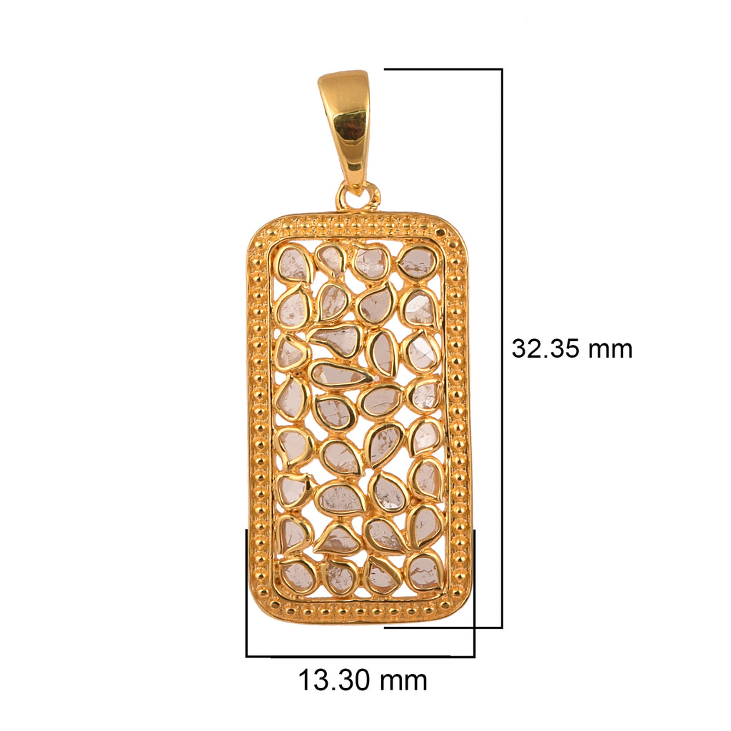 1.00ct Natural Polki Diamond Pendant