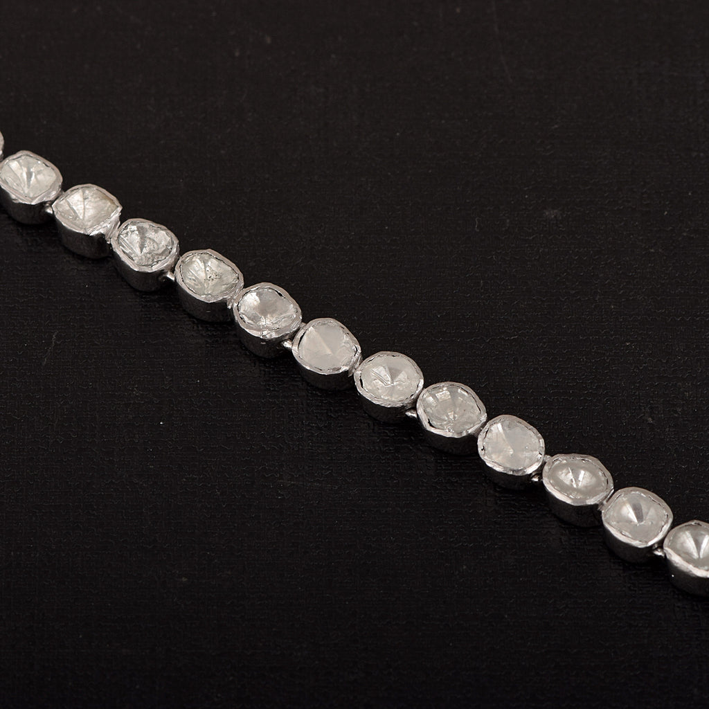 Natural Polki Diamond Tennis Necklace