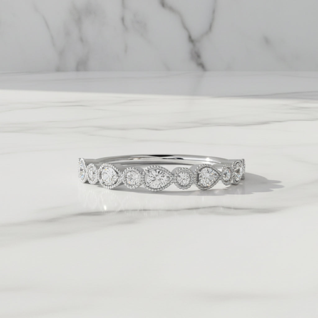 Pear & Round Lab Grown Diamond Ring