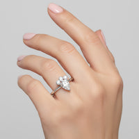 Pear & Round Lab Grown Diamond Ring