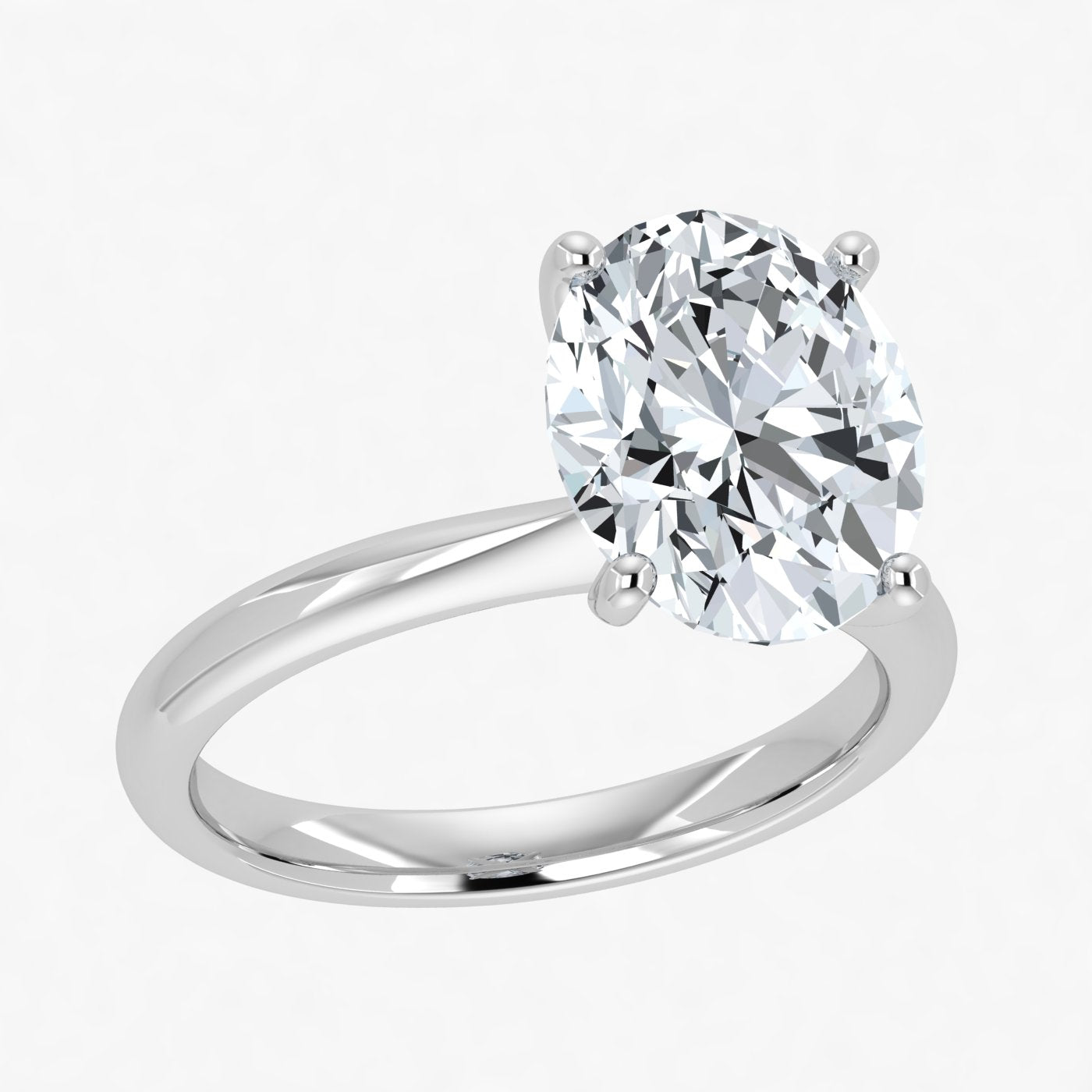 IGI Lab Grown Diamond Oval Shape Solitaire Ring 1.00ct