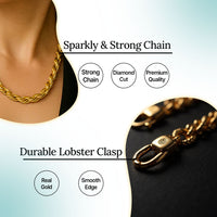 American 10k Real 100% Solid Yellow Gold 7MM Rope Chain Necklace (18"-30)