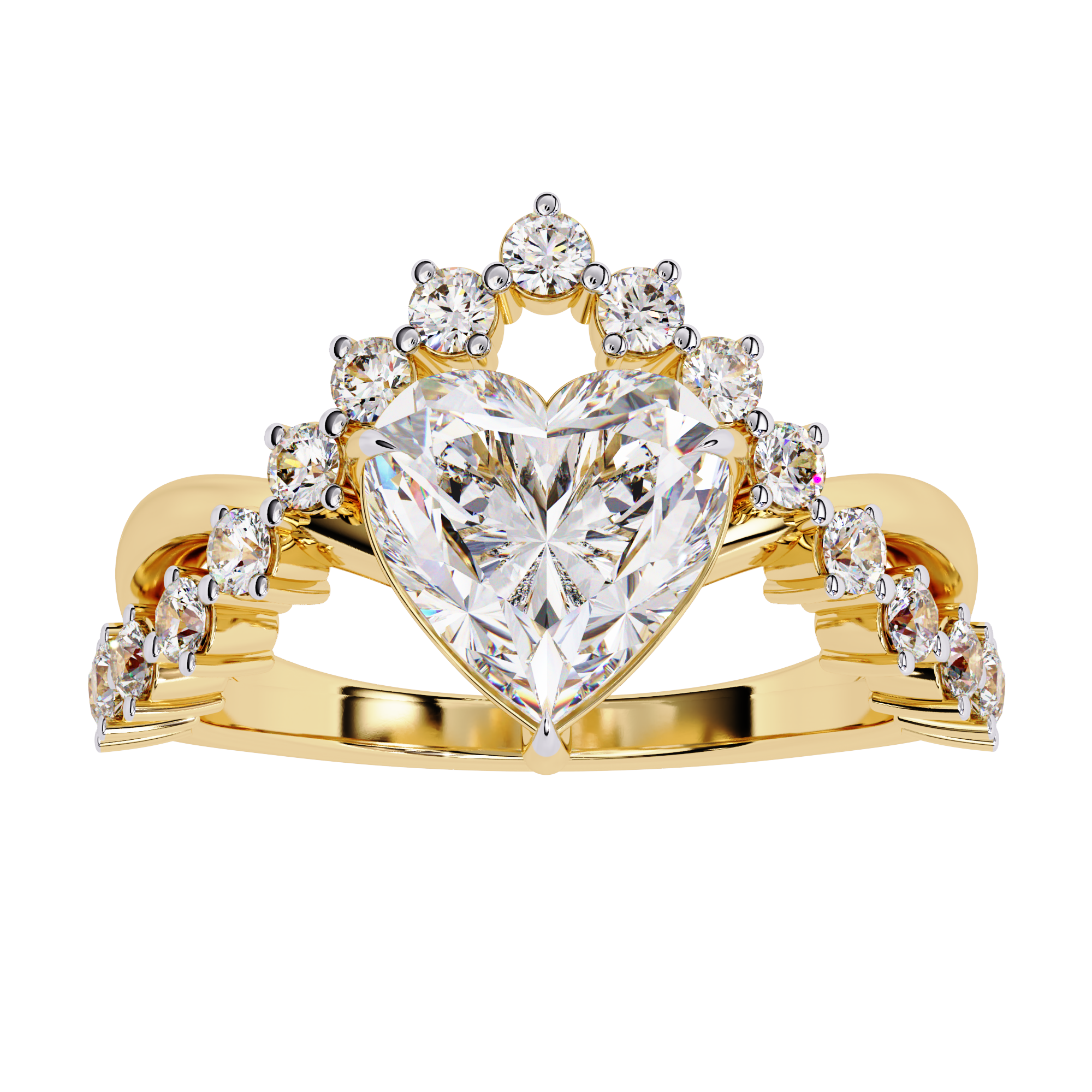 Regal Heart Lab Grown Diamond Ring