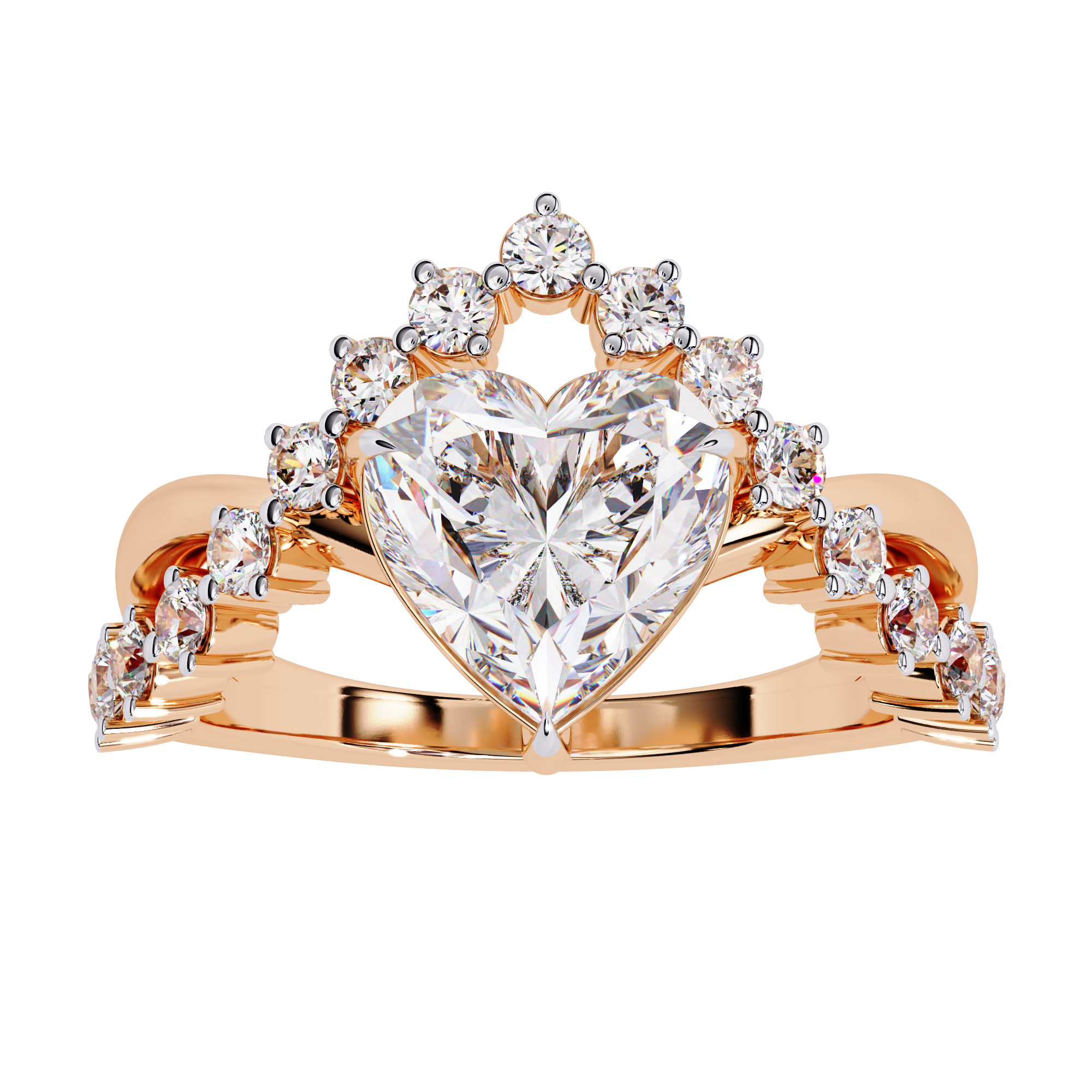 Regal Heart Lab Grown Diamond Ring