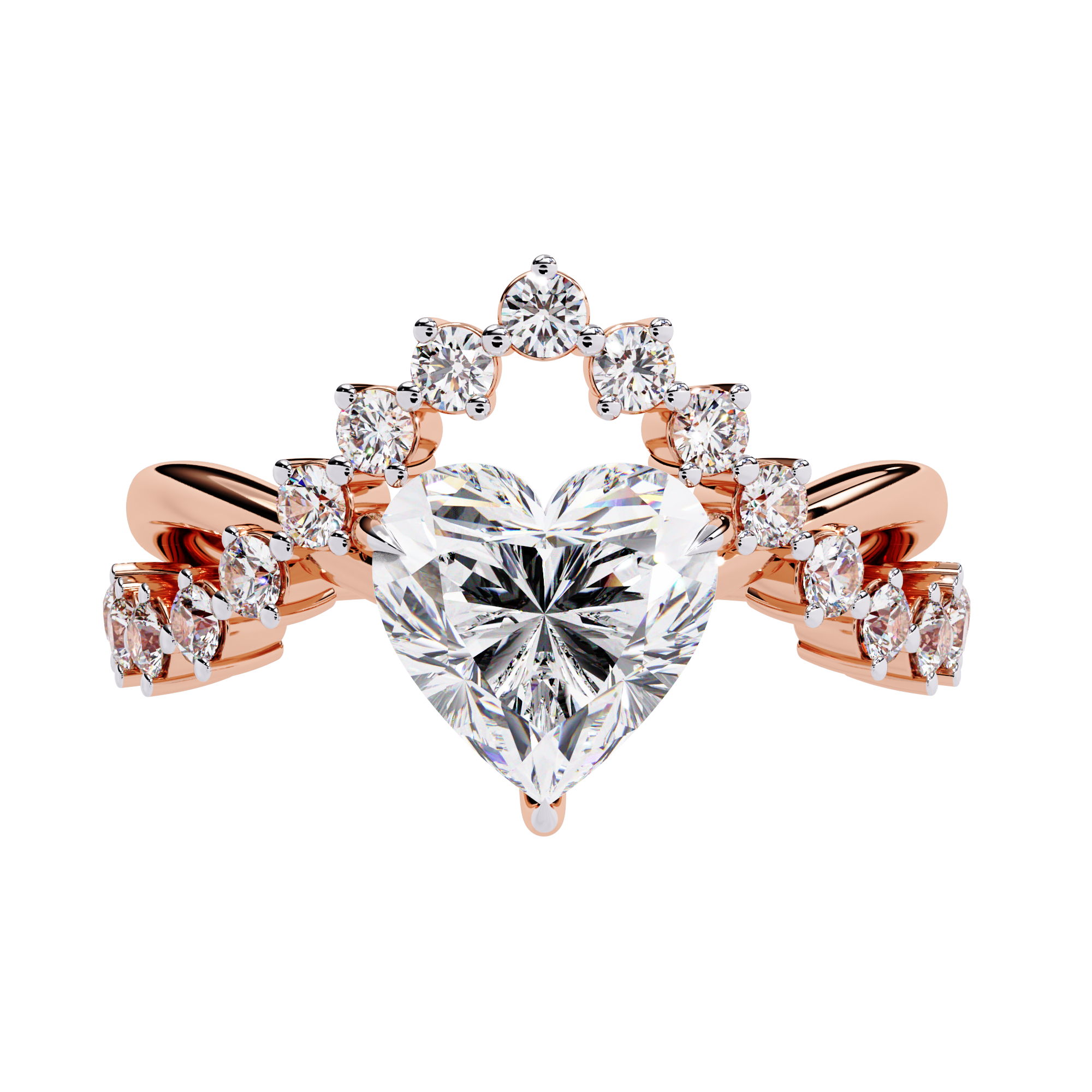 Regal Heart Lab Grown Diamond Ring