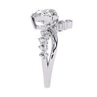 Anillo de diamantes cultivados en laboratorio Regal Heart