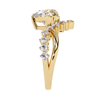 Anillo de diamantes cultivados en laboratorio Regal Heart