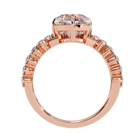 Anillo de diamantes cultivados en laboratorio Regal Heart