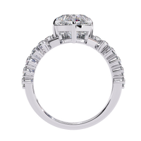 Anillo de diamantes cultivados en laboratorio Regal Heart