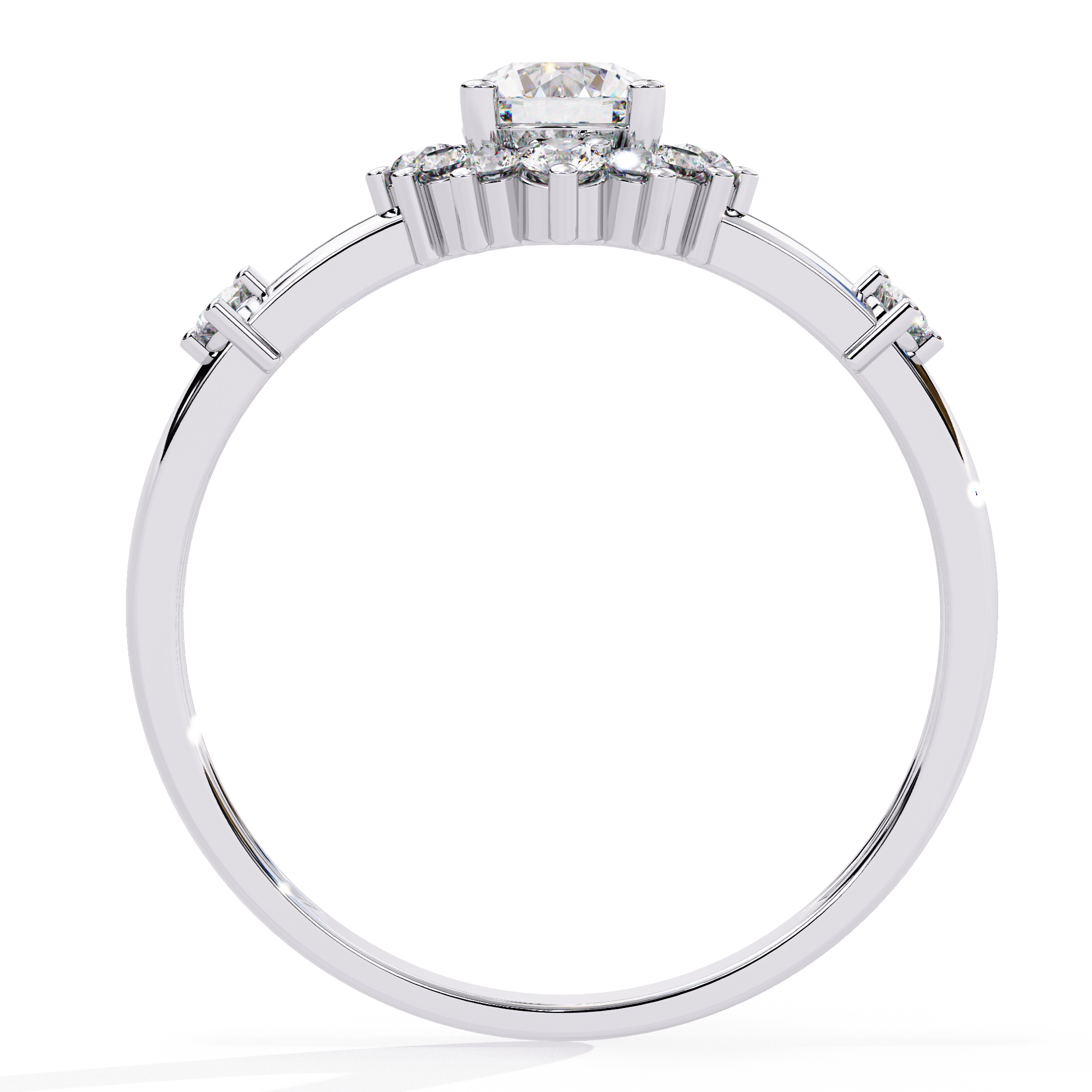 Radiant Sunburst Lab Grown Diamond Ring