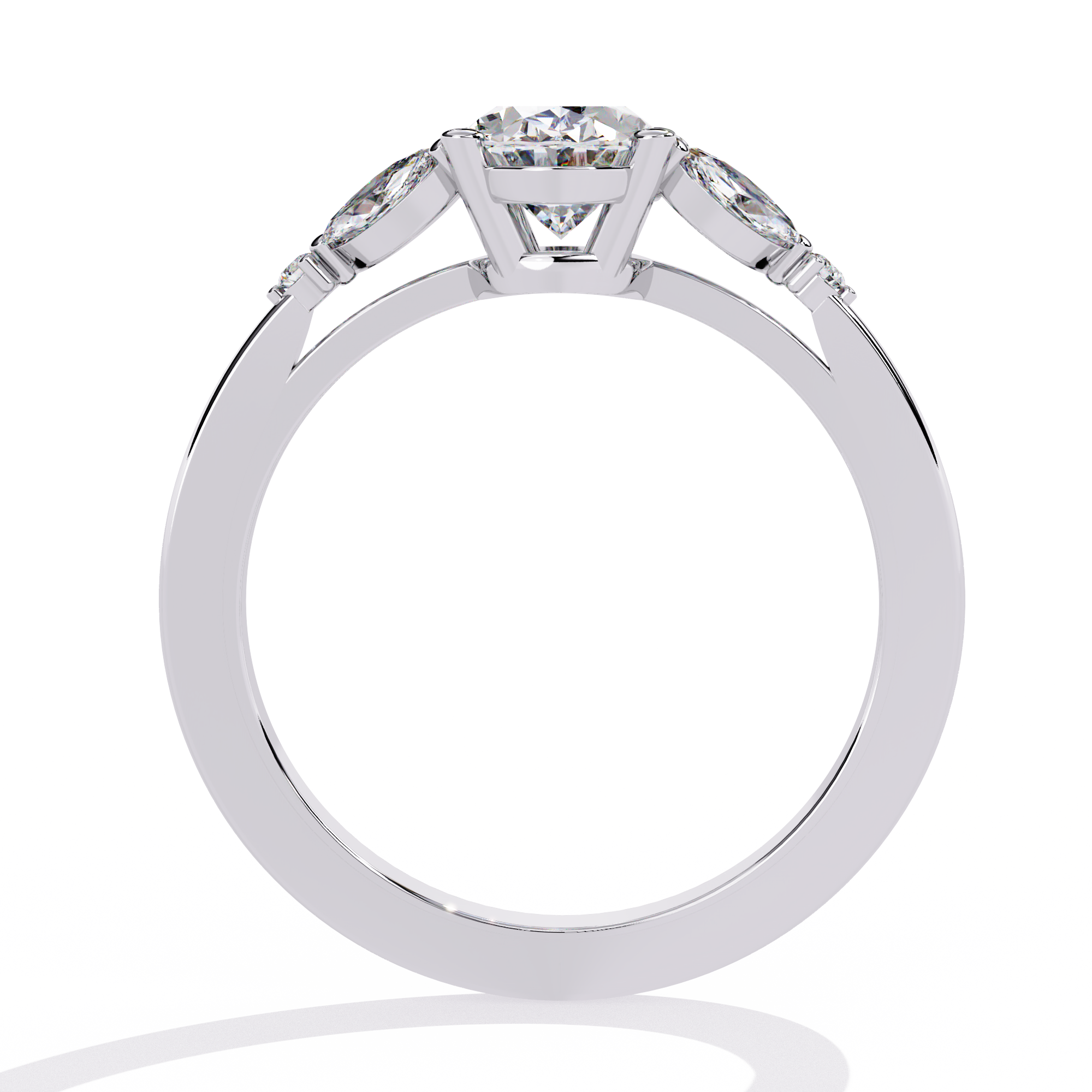 Timeless Oval-Cut Lab Grown Diamond Ring with Marquise Accents