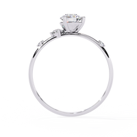 Anillo de diamantes asimétricos cultivados en laboratorio