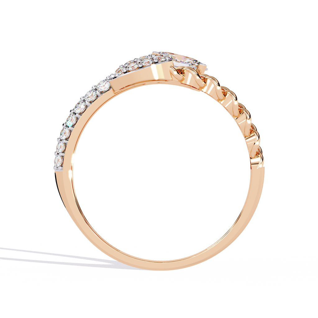 Modern Oval & Pavé Lab Grown Diamond Statement Ring