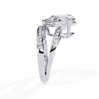 Majestic Pear-Cut Lab Grown Diamond Bridal Ring
