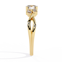 Twisted Vine Marquise Accent Lab Grown Diamond Ring