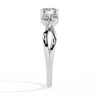 Twisted Vine Marquise Accent Lab Grown Diamond Ring